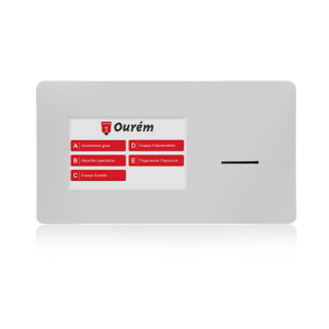 Dispensador de Senhas, Quiosque multimédia, Quiosque Filas de Espera, Quiosque Compacto TD [QMTD2] - Branco