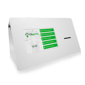 Dispensador de Senhas, Quiosque multimédia, Quiosque Filas de Espera, Quiosque Compacto TD [QMTD2] - Branco