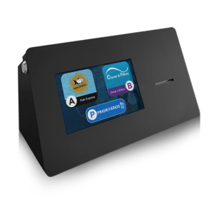 Dispensador de Senhas, Quiosque multimédia, Quiosque Filas de Espera, Quiosque Compacto TD [QMTD2] - Preto