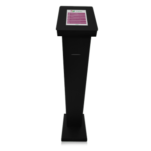 Dispensador de Senhas, Quiosque multimédia, Quiosque Filas de Espera, Quiosque Compacto TT [QMTT2] - Preto