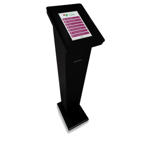 Dispensador de Senhas, Quiosque multimédia, Quiosque Filas de Espera, Quiosque Compacto TT [QMTT2] - Preto